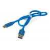 Przewód Lanberg USB Typ A-C 2.0 niebieski premium 5A - 0,5m - zdjęcie 2