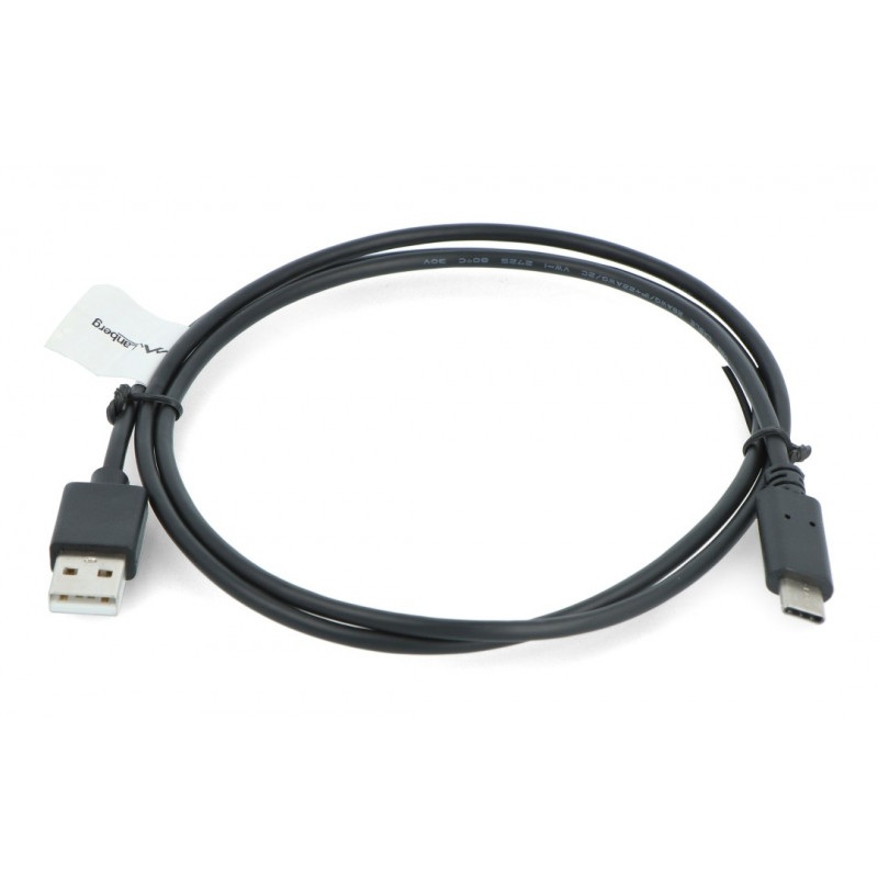 Przewód Lanberg USB Typ A - C 2.0 czarny QC 3.0 - 1m