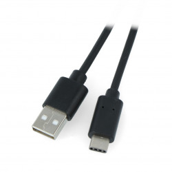 Przewód Lanberg USB Typ A - C 2.0 czarny QC 3.0 - 1m
