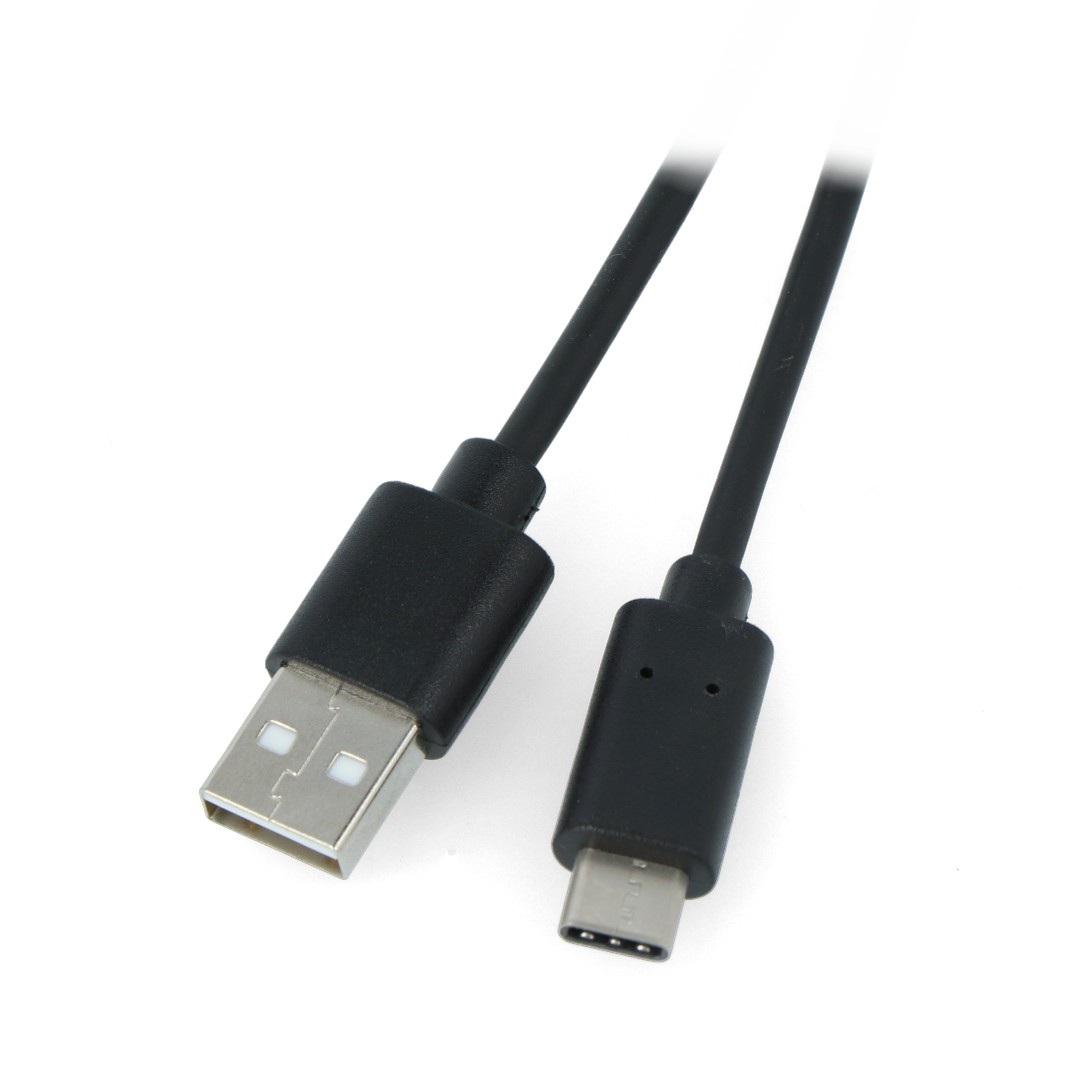 Przewód Lanberg USB A 2.0 - USB C czarny - 1m