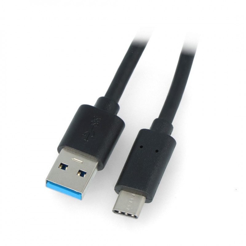 Przewód Lanberg USB Typ A - C 3.1 czarny - 1m