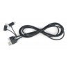 Przewód Lanberg 3w1 USB typ A - microUSB + lightning + USB typ C 2.0 czarny PVC - 1,8m - zdjęcie 5
