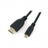 Przewód Lanberg HDMI - HDMI micro V1.4 - czarny - 1,8m - zdjęcie 1