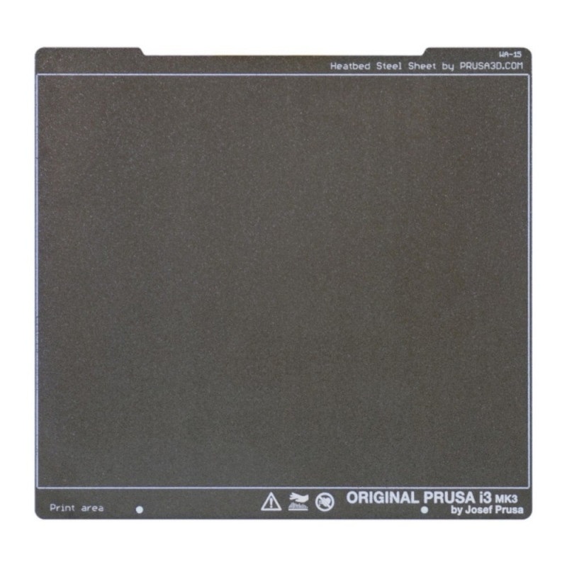Płyta ze stali sprężynowej -  dla drukarek Prusa MK3/MK3S - teksturowana