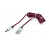 Przewód TRACER USB A - USB C 2.0 czarno - fioletowy oplot - 1m - zdjęcie 2