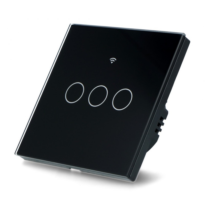Coolseer WiFi Light Switch - włącznik ścienny - dotykowy - WiFi - 3-kanałowy