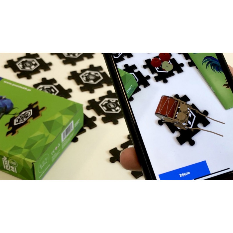 Ozobot - drewniane puzzle AR - rozszerzona rzeczywistość