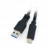 Przewód Akyga USB 3.0 A - USB 3.1 Typ C czarny - 0,5m - zdjęcie 1