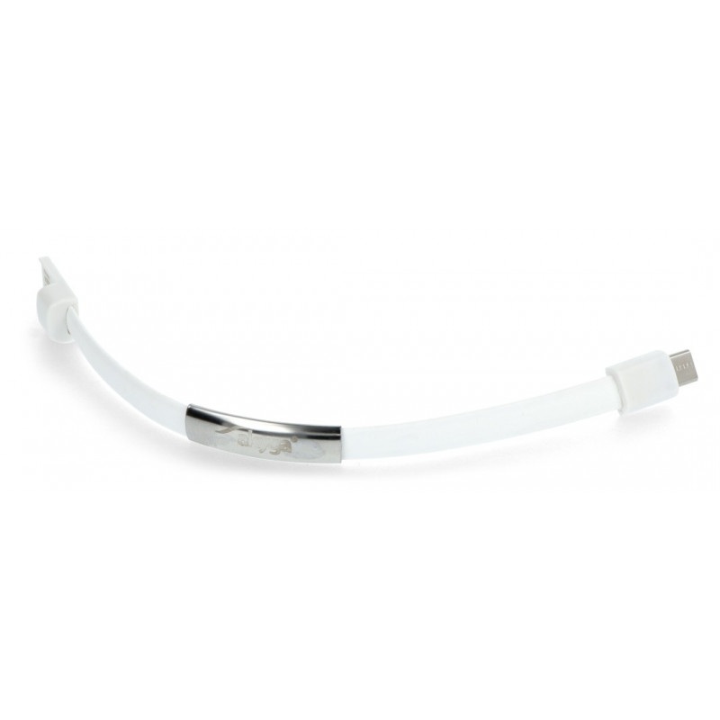 Adapter z przewodem opaska USB Typ C - USB A biały - 0,23m