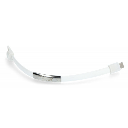 Адаптер с кабелем-ремешком USB Type C - USB A, белый - 23 см - Akyga AK-AD-47