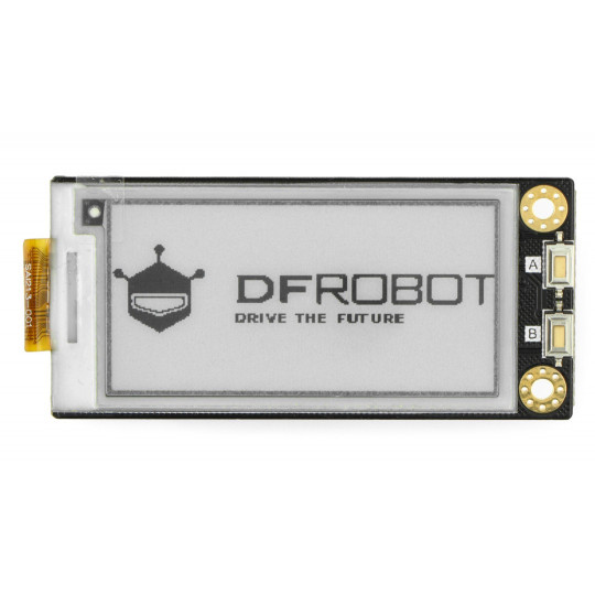 Електронний папір E-Ink V3.0 2.13'' 250x122px - оверлей для Raspberry Pi - SPI - DFRobot DFR0591