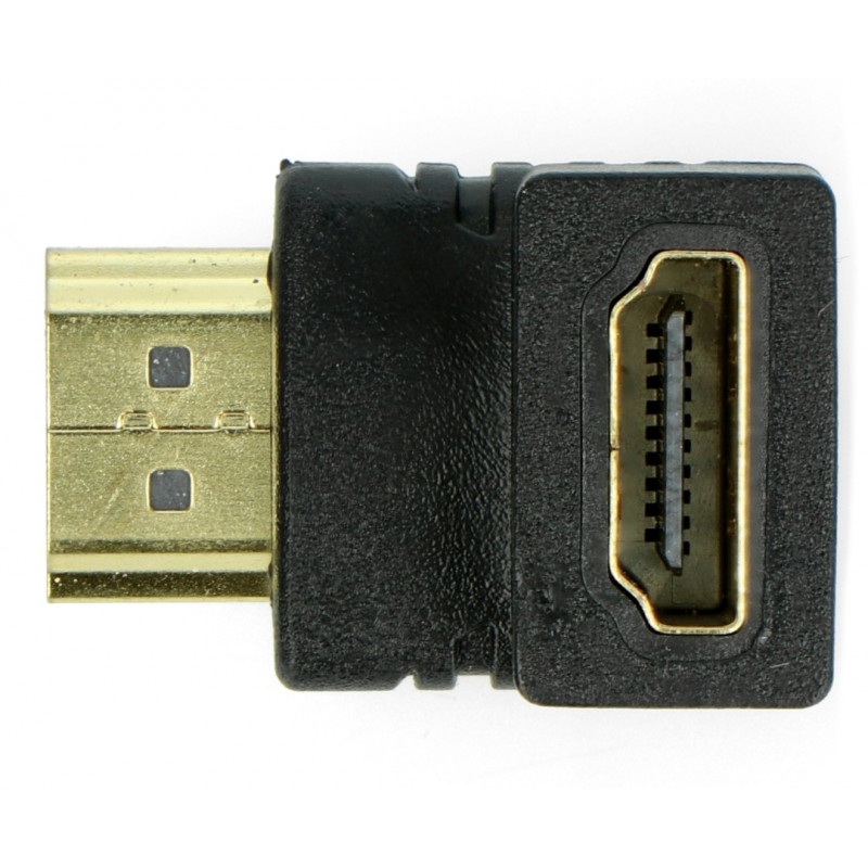 Przejściówka kątowa HDMI gniazdo - wtyk