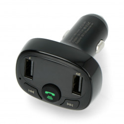 Transmiter samochodowy FM Baseus CCTM-01 Bluetooth  z funkcją ładowarki - czarny