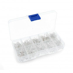 Zestaw diod LED 3mm i 5mm - 2V-2,2V - 300szt. + organizer