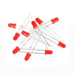 Dioda LED 3mm czerwona - 10szt.
