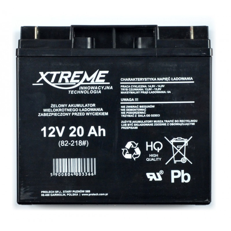 Akumulator żelowy 12V 20Ah Xtreme