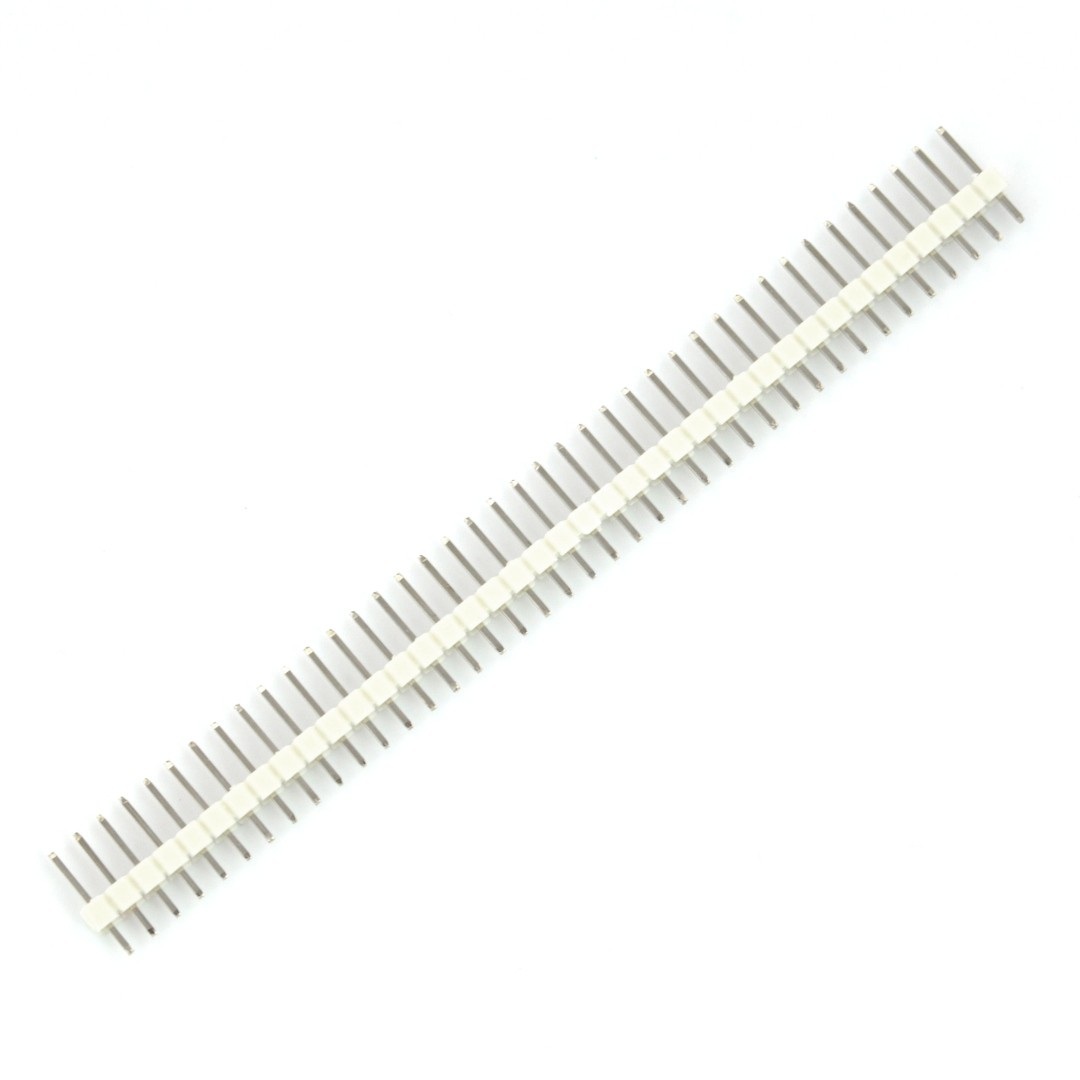 						Wtyk goldpin 1x40 prosty raster 2,54mm - biały