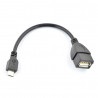 Przewód OTG Host microUSB - USB - 12cm - zdjęcie 1