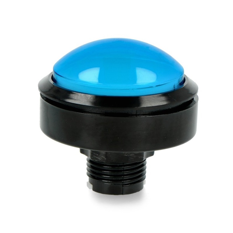 Push Button 6cm - niebieski - płaski