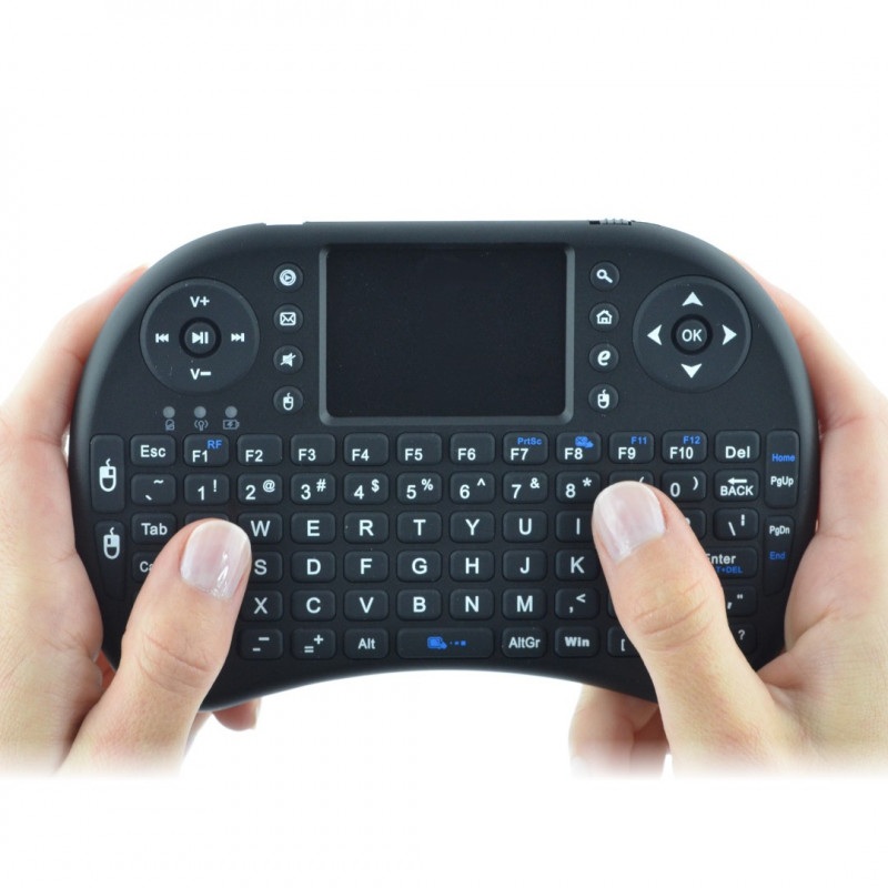 Klawiatura bezprzewodowa + touchpad Mini Key - czarna