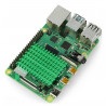 Radiator 40x30x5mm dla Raspberry Pi 4 z taśmą termoprzewodzącą - zielony - zdjęcie 2