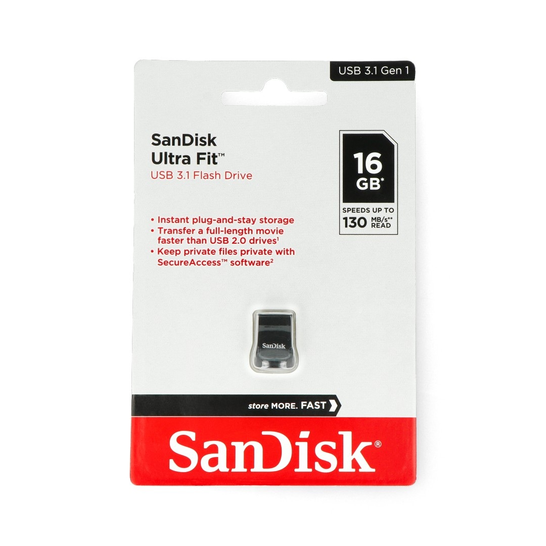 						SanDisk Ultra Fit - pamięć USB 3.1 Pendrive 16GB