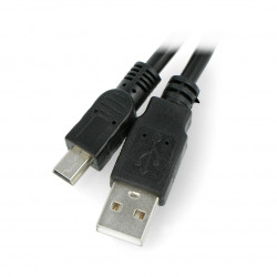 Przewód miniUSB B - A  2.0 Lanberg 0,3m - czarny