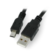 Przewód miniUSB B - A 2.0 Lanberg Canon 1,8m - czarny