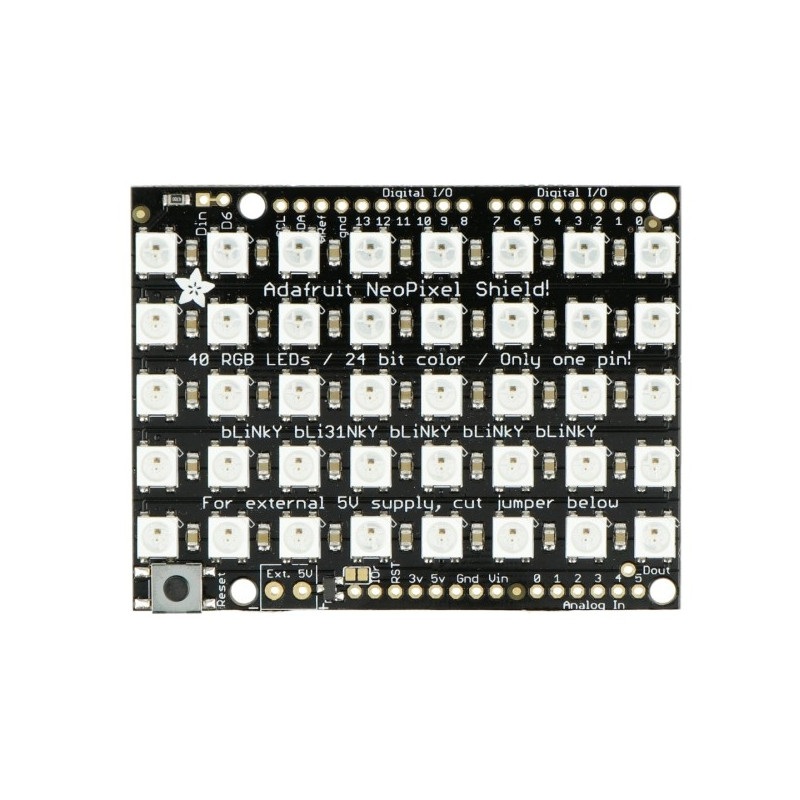 Adafruit NeoPixel Shield - 40 RGB LED - nakładka do Arduino