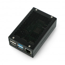 Obudowa do Raspberry Pi 4B - aluminiowa - czarna