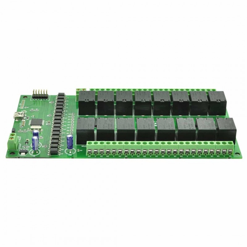 Numato Lab - 16-kanałowy moduł przekaźników 24V 7A/240V + 10 GPIO - USB