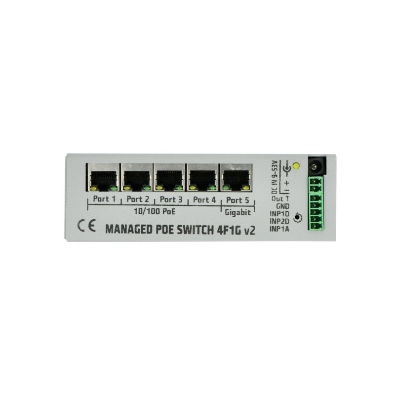 4F1G Switch 4 porty 10/100Mb PoE + 1 port 1Gb - zarządzalny switch
