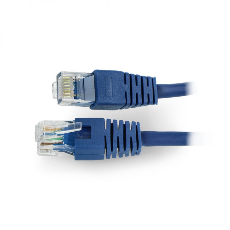 Przewód sieciowy Ethernet Patchcord UTP 5e 0,25m - niebieski