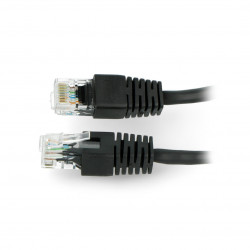 Przewód sieciowy Ethernet Patchcord UTP Cat 5e 0,25m - czarny