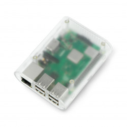 Obudowa Raspberry Pi Model 2/B+ przezroczysta matowa