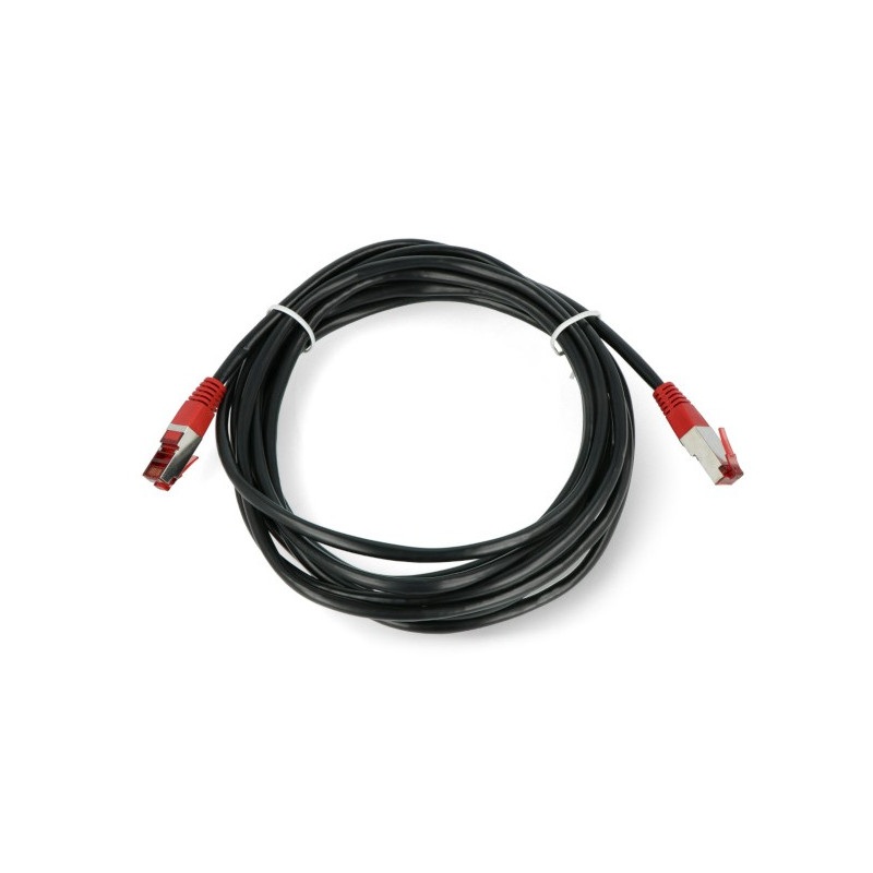 Przewód sieciowy Ethernet Patchcord CCU 5e 4m - czarny
