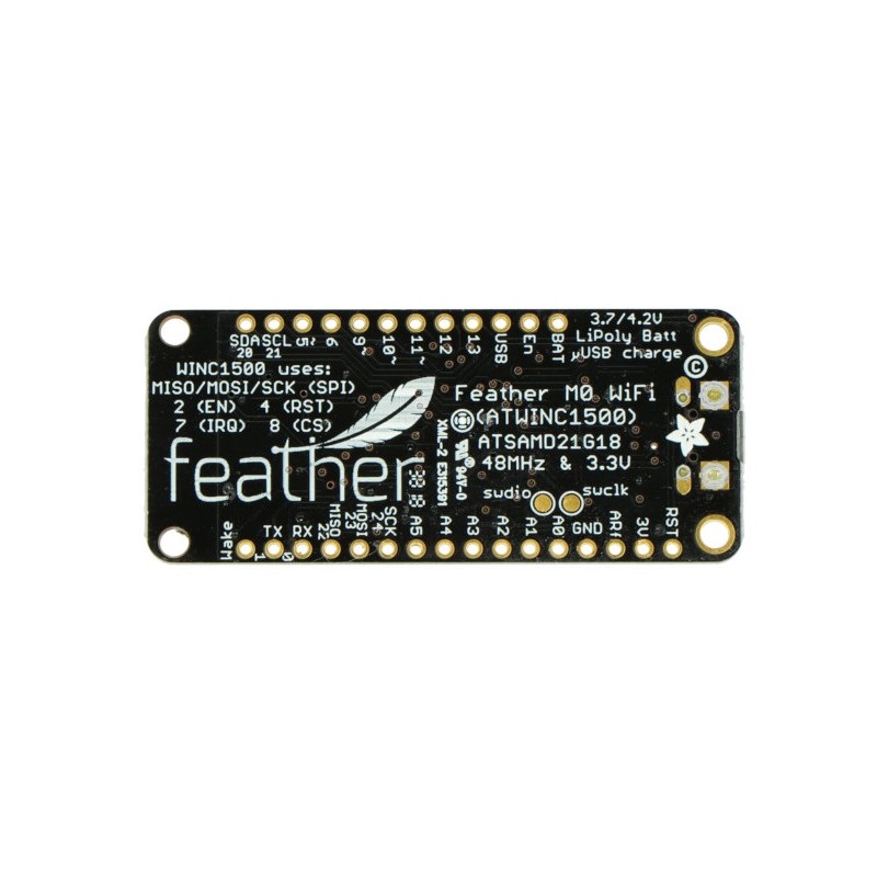 Adafruit Feather M0 WiFi 32-bit + złącze u.Fl - zgodny z Arduino