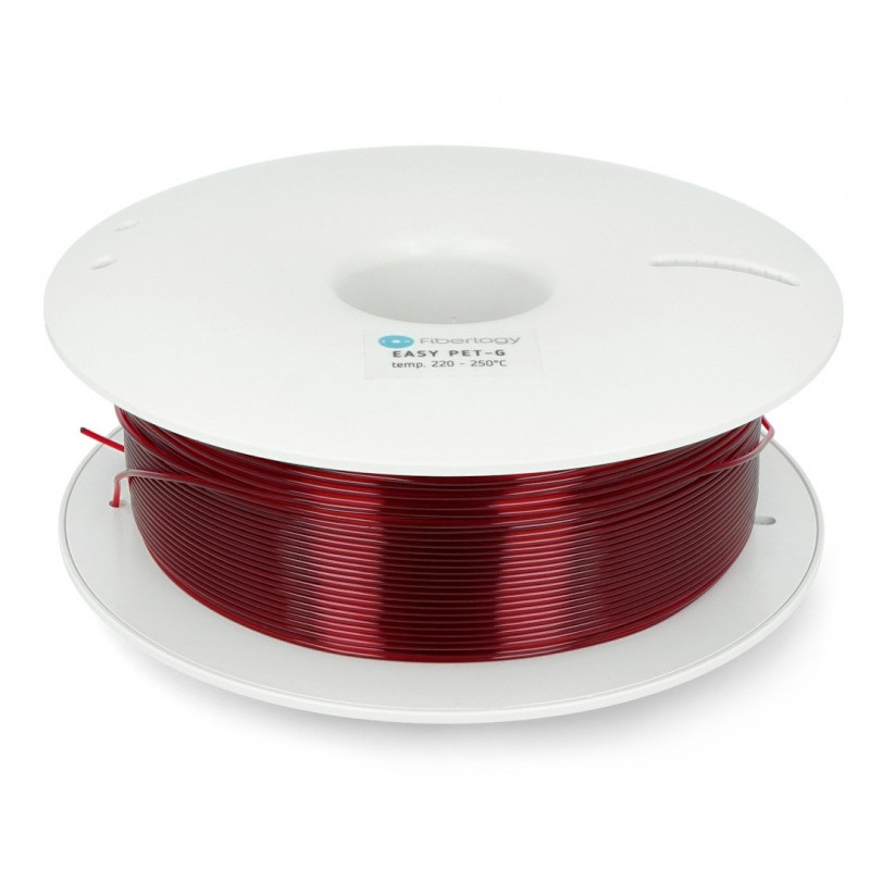 Filament Fiberlogy Easy PET-G 1,75mm 0,85kg - transparentny Burgundy