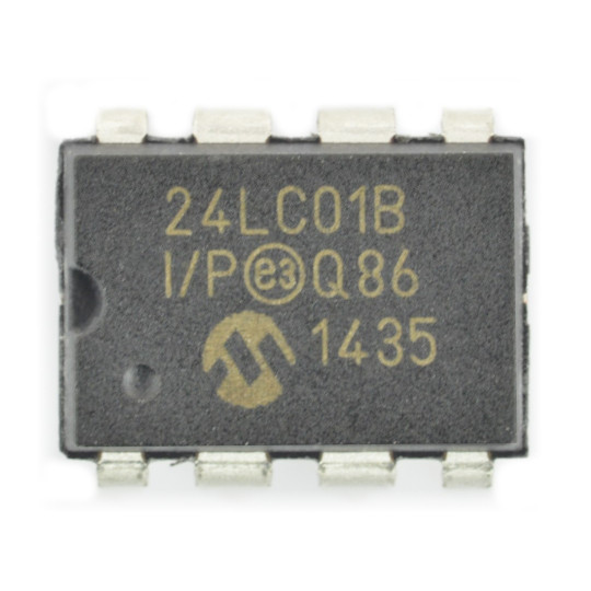 EEPROM пам'ять 1 кБ I2C 24LC01B-I/P - 5 шт.