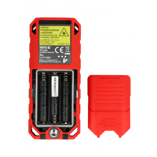 Лазерний далекомір Yato YT-73126 - 40м