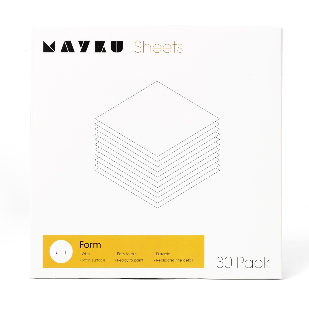 Mayku Form Sheets - biały arkusz 0,5mm dla Formbox - 30szt.