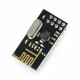 Moduł radiowy nRF24L01+ 2,4GHz - transceiver THT - czarny Moduł radiowy nRF24L01+ 2,4GHz - transceiver THT - czarny
