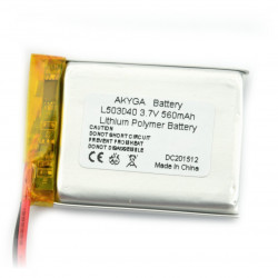 Akumulator Li-Pol Akyga 560mAh 1S 3.7V