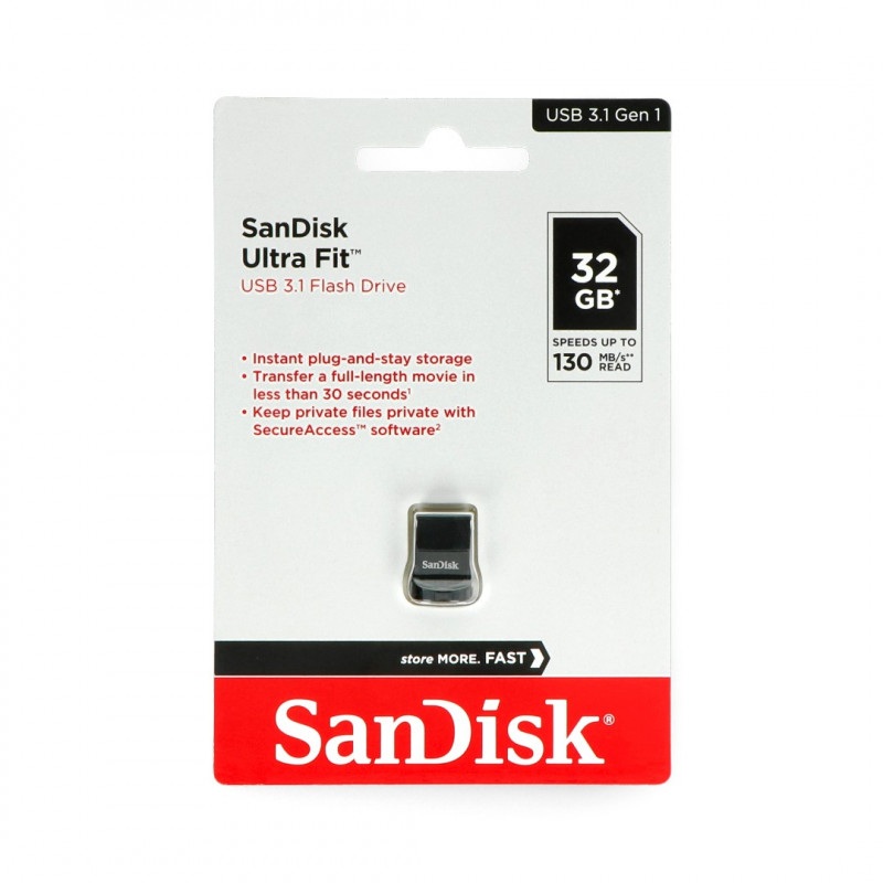 SanDisk Ultra Fit - pamięć USB 3.0 Pendrive 32GB