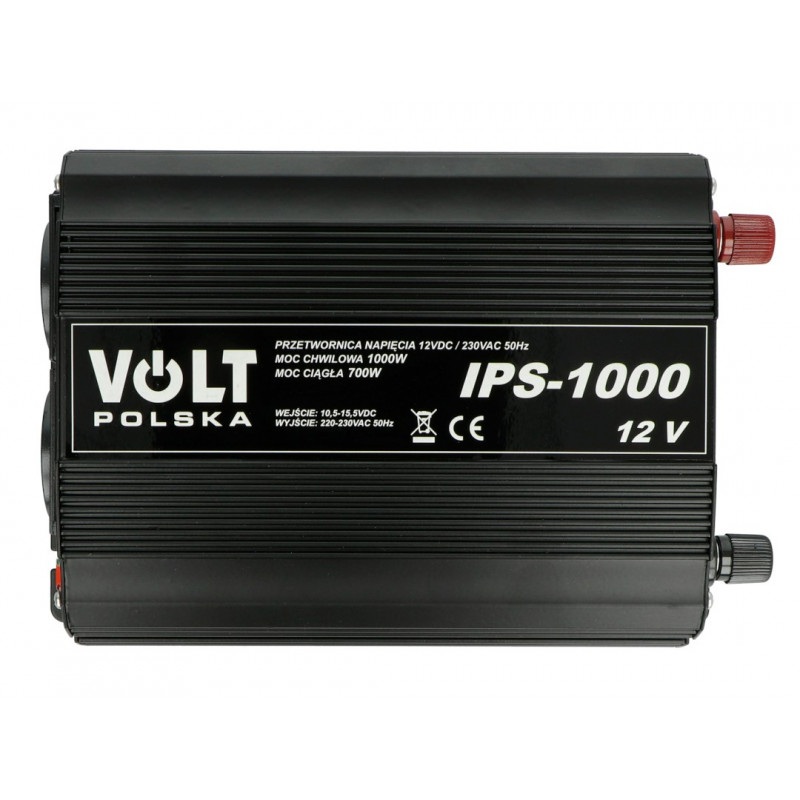 Przetwornica DC/AC step-up 12VDC / 230VAC 700/1000W - sinus - Volt IPS-1000