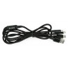 Kabel 3w1 USB - Micro USB USB typu C Lightning M-Life 1m - czarny - zdjęcie 3