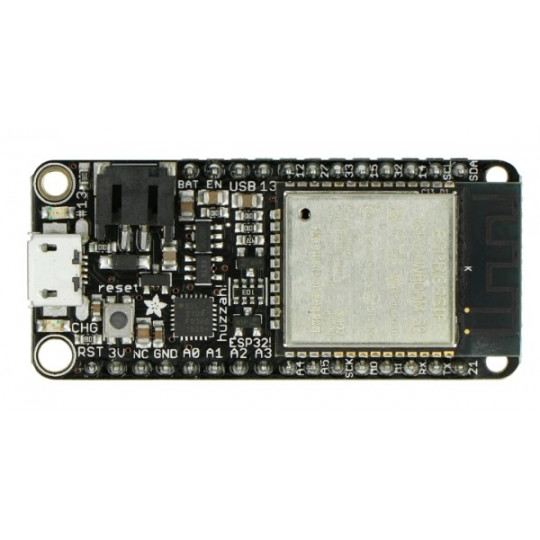 Feather Huzzah ESP32 - WiFi модуль, Bluetooth GPIO - припаяні роз'єми - Adafruit 3591