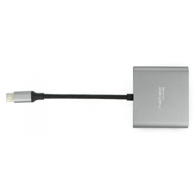 Hub - Multiport Natec Fowler Mini - USB-C PD HDMI - szary