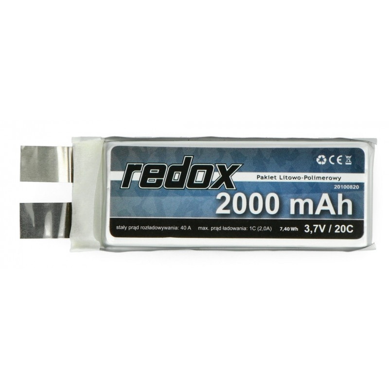 Pakiet Li-Pol Redox 2000mAh 3,7V 20C