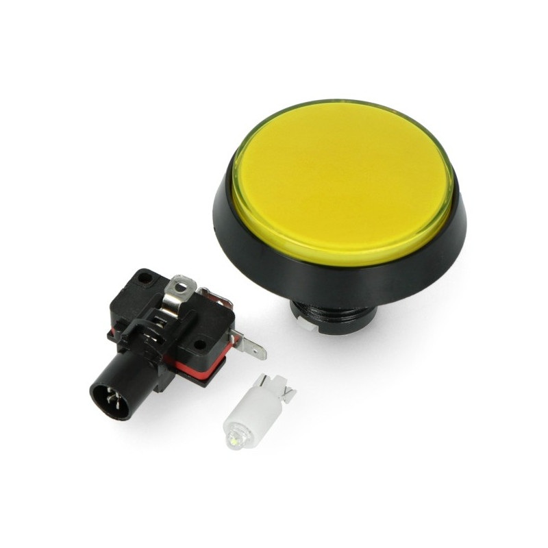 Push Button 6cm - żółty (wersja eko2)